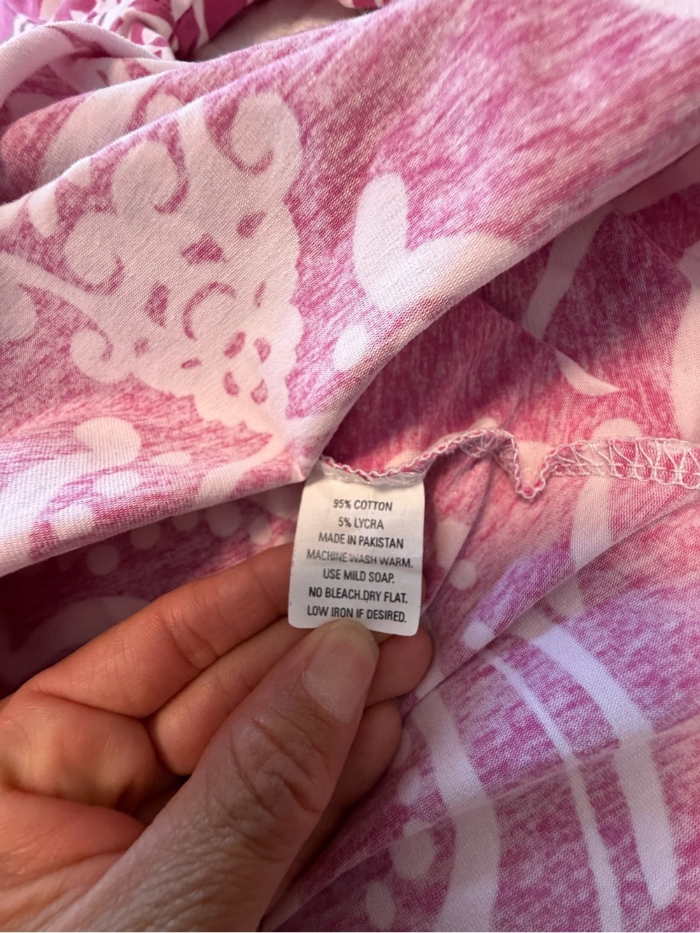 Barbara Gerwitt Fuschia Paisley Cotton Tunic - Picture 5 of 6
